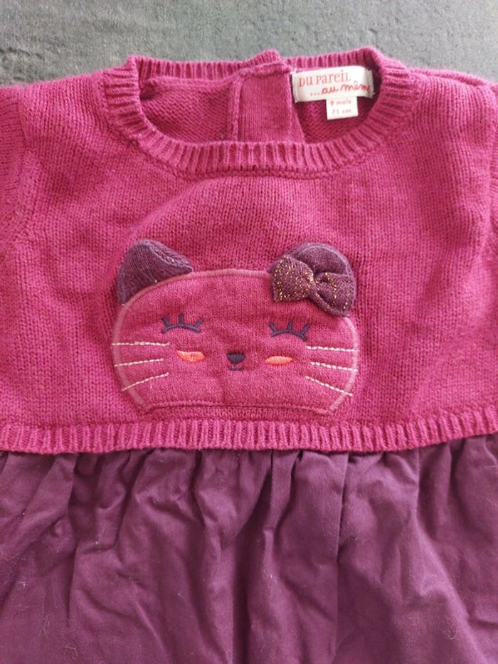 Jolie robe manches longues hiver 👧 Du Pareil au même 9mois - photo numéro 3