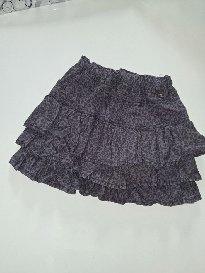 Jupe léopard grise avec volants NKY réglable à la taille - photo numéro 3