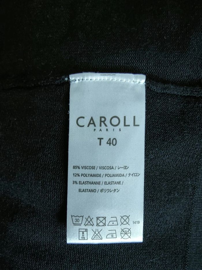 Robe Caroll T40 - Élégance Noire en 85% Viscose ! - photo numéro 3