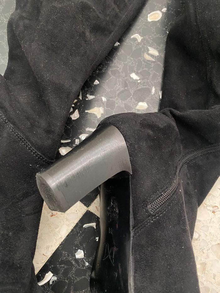 Bottes André en daim noir taille 41 - photo numéro 12
