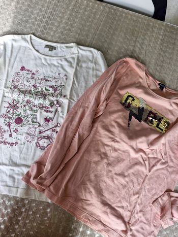 2 T-shirt manche longue fille