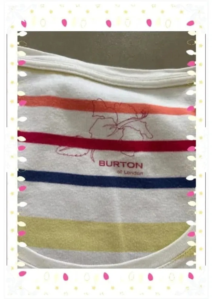 🌈 Tshirt à rayures Burton Taille M 🌈 - photo numéro 3