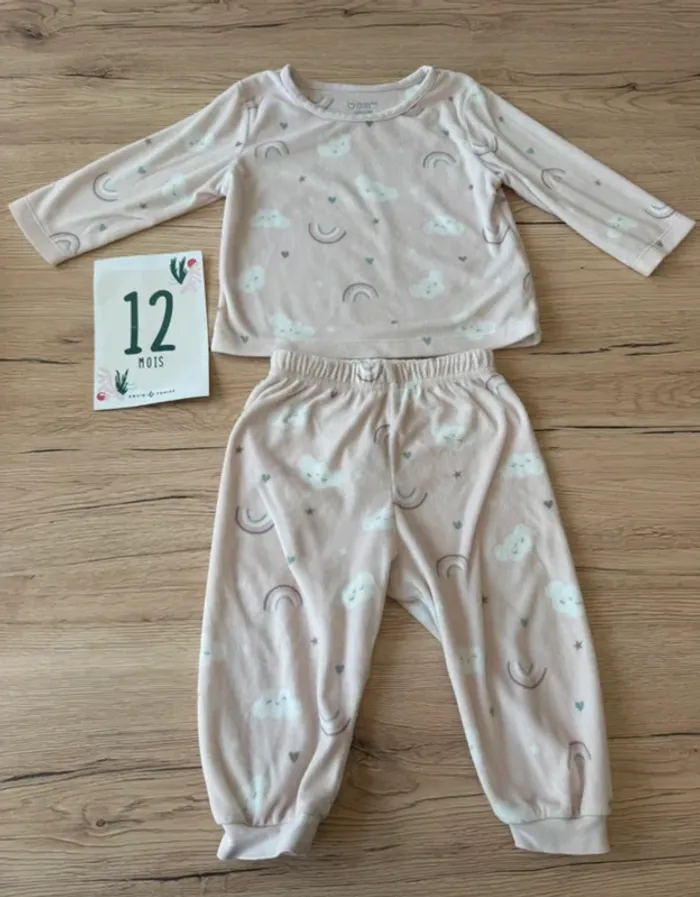 Lot de 6 vêtements bébé fille automne hiver  12 mois - photo numéro 2