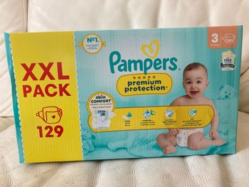 Pack XXL 129 Couches Pampers Premium protection taille 3 (6-10 kg)