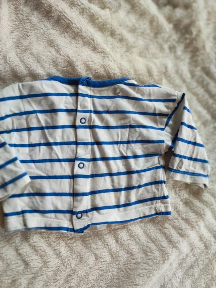 T-shirt marinière 3 mois TAO - photo numéro 2