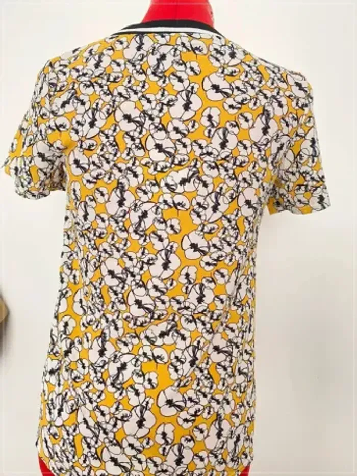 Top fluide fleuri jaune et blanc Cache-cache - photo numéro 4