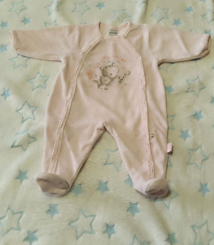 Pyjama bébé rose motif chat – Absorba