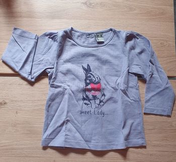 Tee-shirt ML motif lapin idéal pâques 12 mois TAO