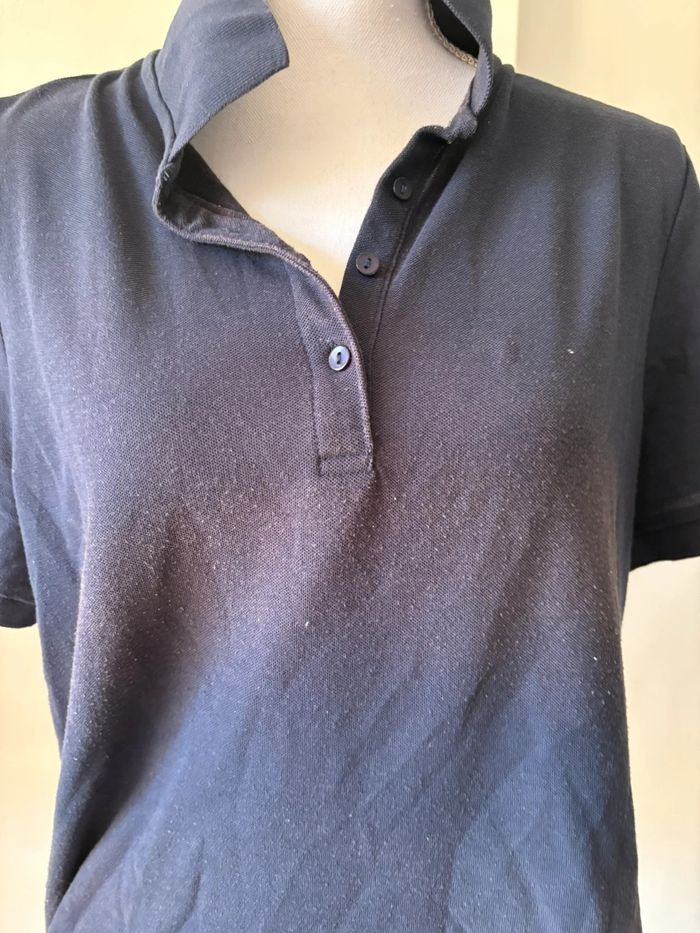 Polo manches courtes femme – bleu marine – Damart – Taille 46/48 - photo numéro 2