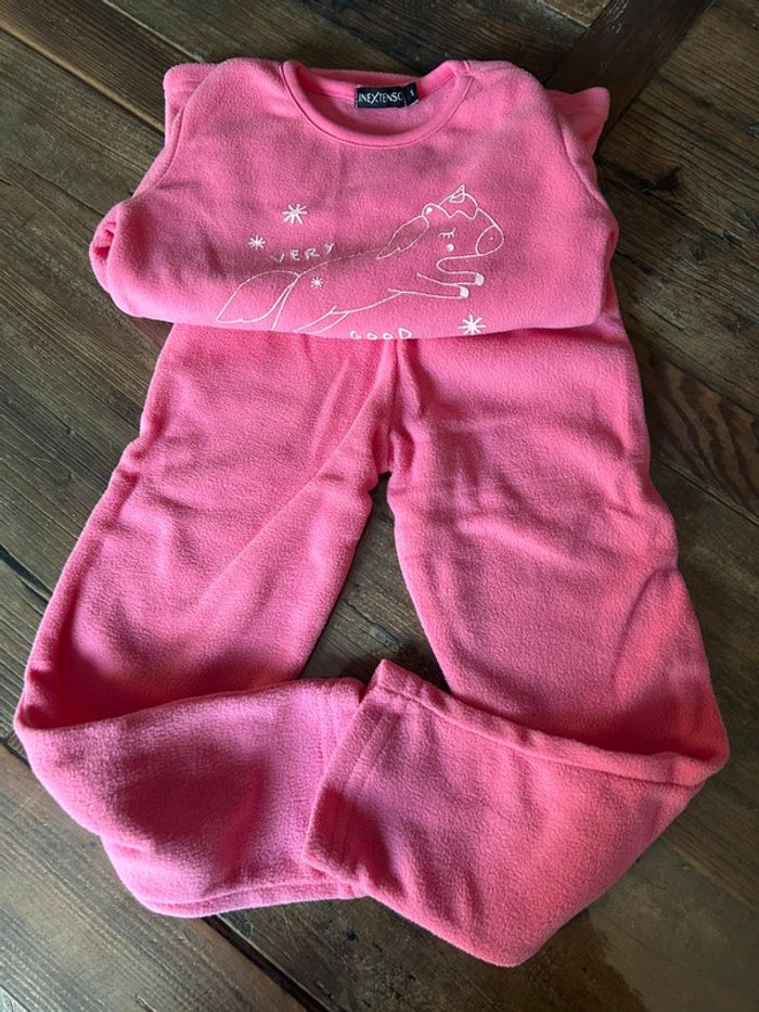 Pyjama 2 pièces rose avec licorne - pilou pilou - 5 ans neuf - photo numéro 6