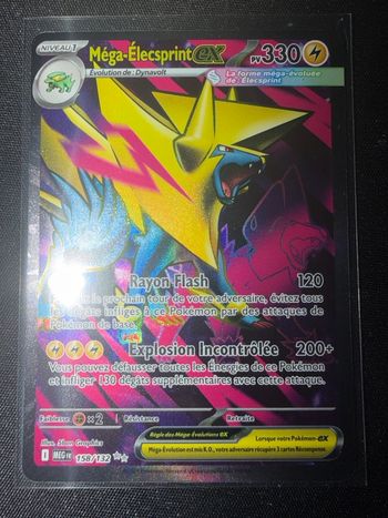 Méga-Élecsprint ex 158/132 Ultra Rare – Méga-Évolution MEG – Carte Pokémon FR