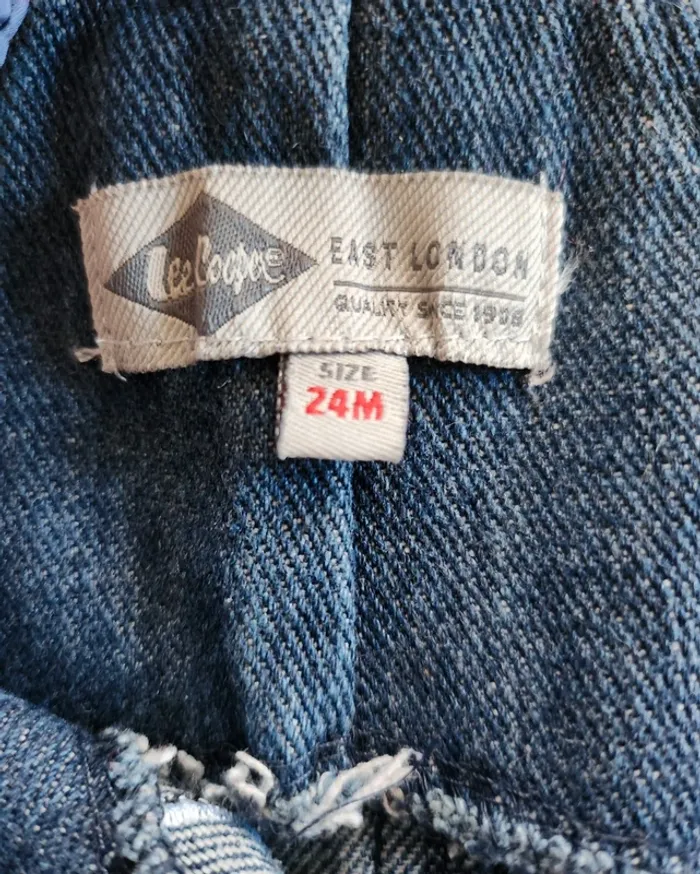 Salopette jean bleu garçon 24 mois - photo numéro 3