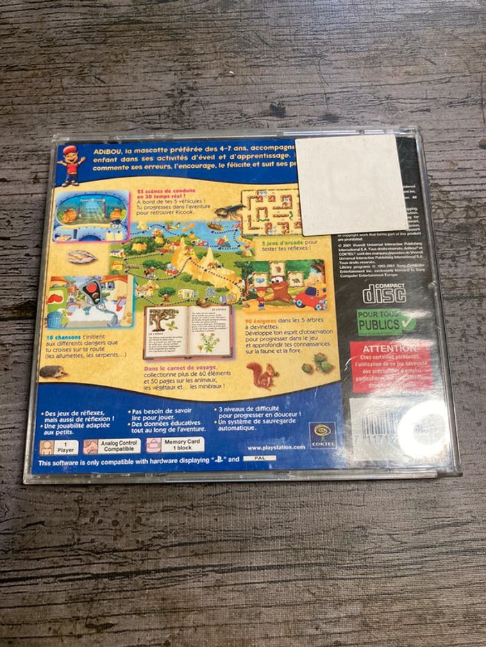Adibou et l’ombre Verte Jeu PS1 complet Sony VF - photo numéro 2
