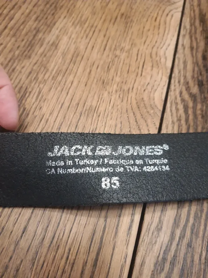 Ceinture homme Jack&Jones en cuir noir 85cm - photo numéro 12