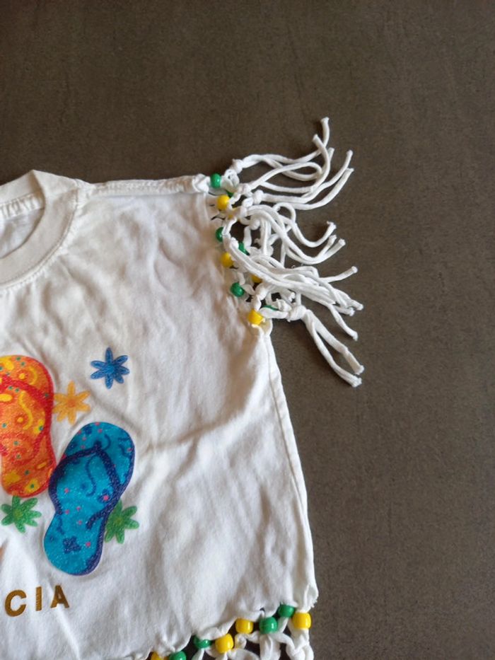 Tee shirt fille 6 ans avec franges - photo numéro 7