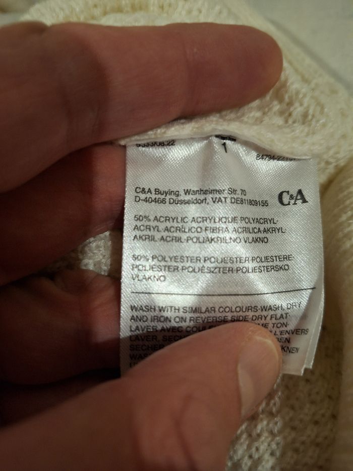 Pull blanc crème neuf C&A XL - photo numéro 4