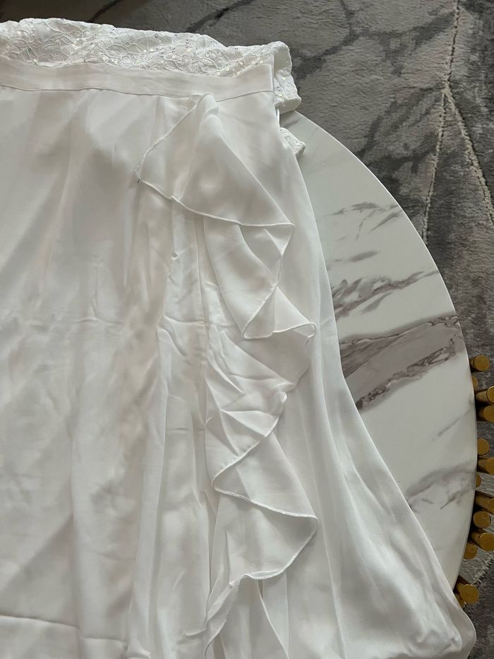 Robe de soirée pour mariage blanche taille L neuve avec étiquette - photo numéro 8