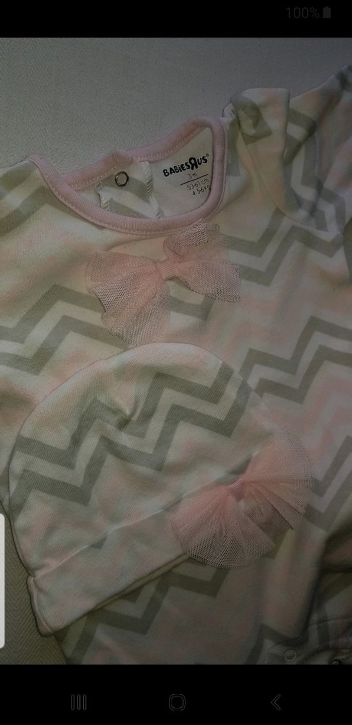 Grenouillère et bonnet assorti - photo numéro 4