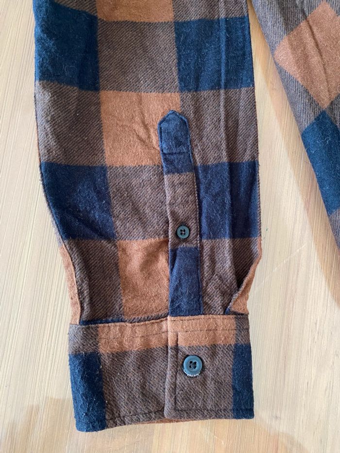 Chemise In Extenso marron et noire à gros carreaux taille M - photo numéro 8