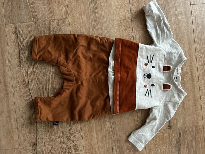 Ensemble pantalon t-shirt manches longues lapin 1 mois