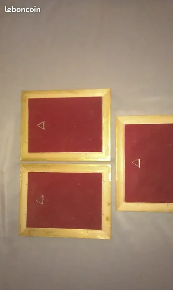lot de 3 petites toiles signées et encadrées - photo numéro 3