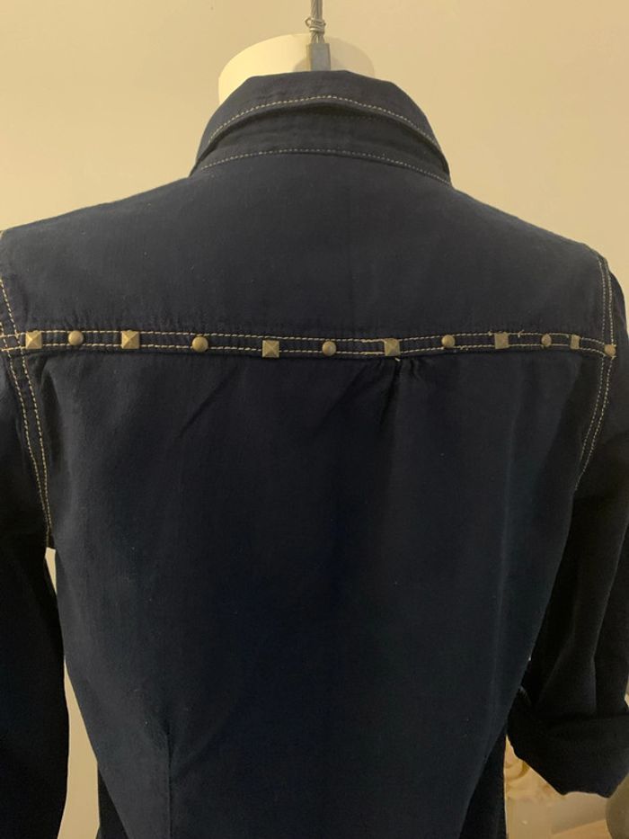 Chemise country biker taille 40 K.Woman bleu nuit - photo numéro 6