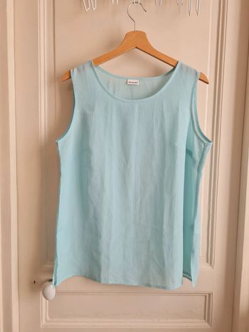 Haut sans Manche turquoise Damart taille 44