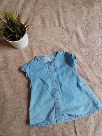 Chemise en jean, bleu clair, fille, 6 mois