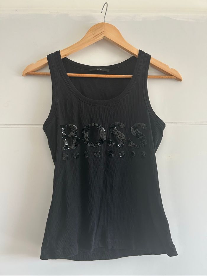 Débardeur noir Hugo Boss sequins