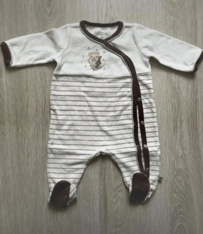 Pyjama en velours 3 mois