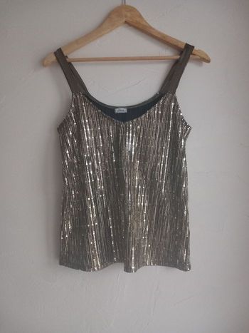Top doré brillant taille XS Pimkie