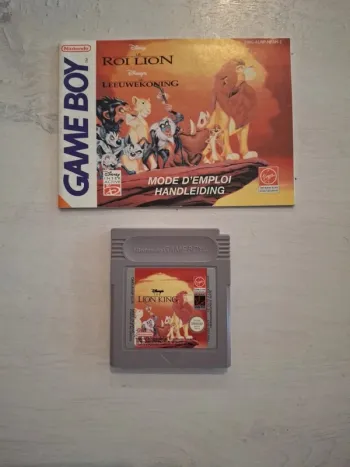 Jeu game boy cartouche le roi lion nintendo avec livret