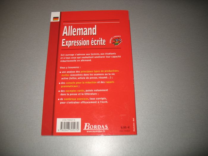 LIVRE : ALLEMAND EXPRESSION ÉCRITE "BORDAS" - NEUF - n°59 - photo numéro 2
