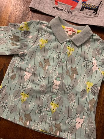 Lot 2 tee-shirts manches longues 6 mois neufs