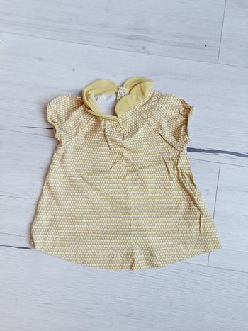 Vêtement bébé fille tee-shirt manches courtes jaune Obaïbi 18 mois