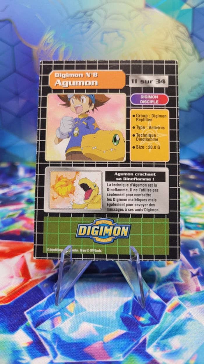 Carte Digimon Agumon 11/34 Édition Série TV - photo numéro 2