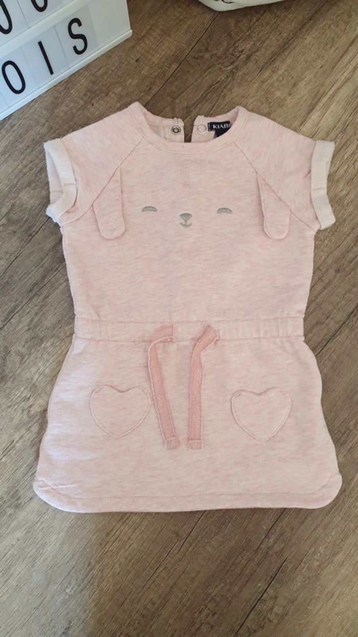 Robe manches courtes rose - photo numéro 2