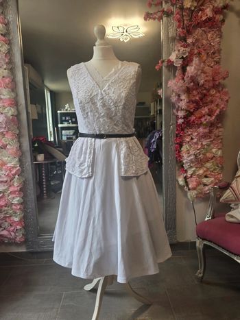 Robe retro vintage annes 50/60 élégant taille M+ ceinture