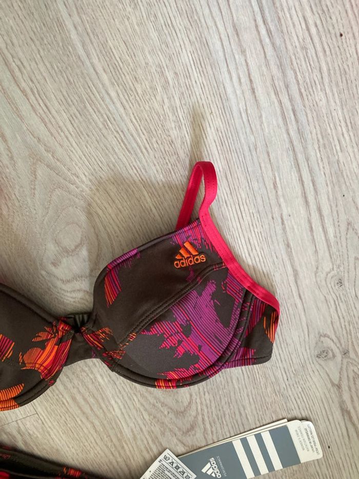 Maillot de bain bikini Adidas slip taille 36 et haut bonnet C Neuf - photo numéro 3