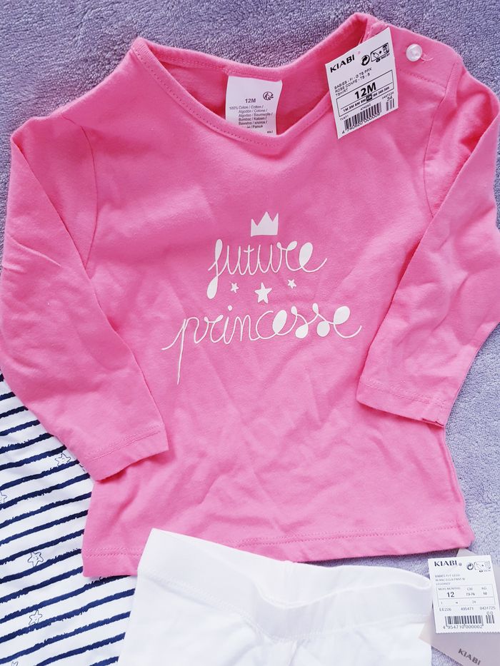 👑 Lot Kiabi 3 pièces - 12 mois - Neuf avec étiquette 👑 - photo numéro 4