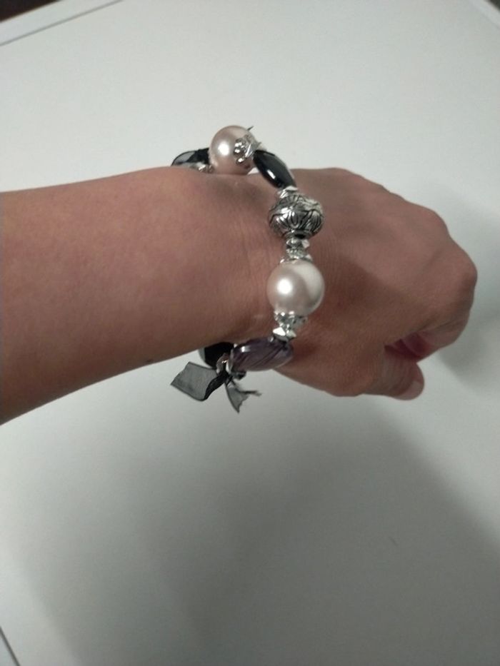 Bracelet fantaisie élastique en perles - photo numéro 4