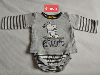 Bodie t-shirt Snoopy taille  6 mois