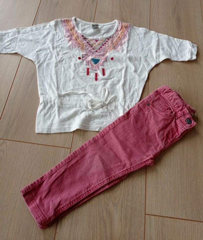 Ensemble tunique + Jean fille 2 ans