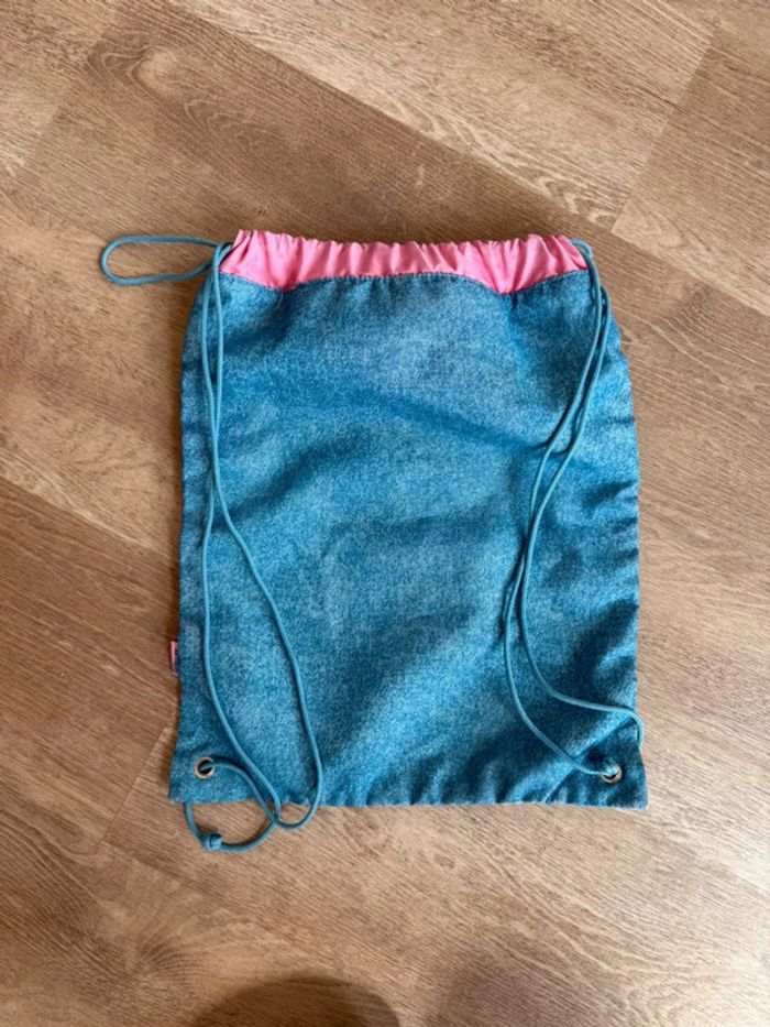 Sac à dos cartable Diddlina bleu rose - photo numéro 6
