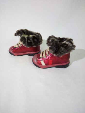 Chaussures fourrées babybotte artistefl1 rouge