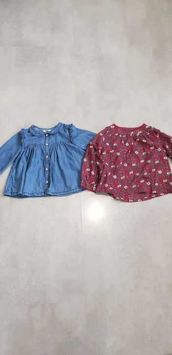 Lot 2 blouses boutchou 18 mois
