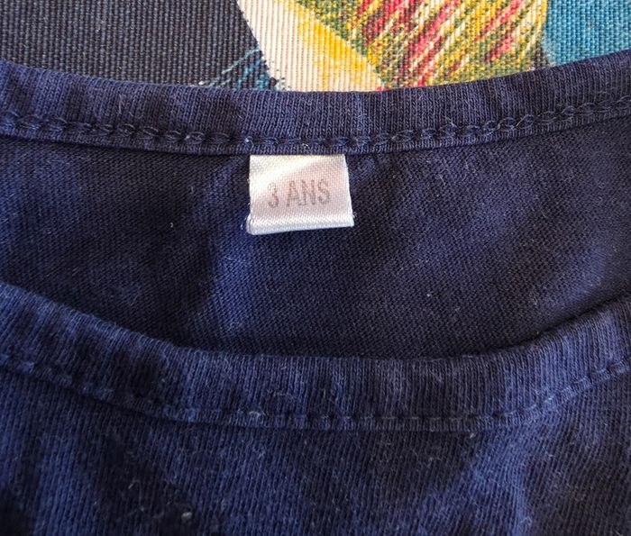 Tee-shirt ML bleu marine 3 ans - photo numéro 4