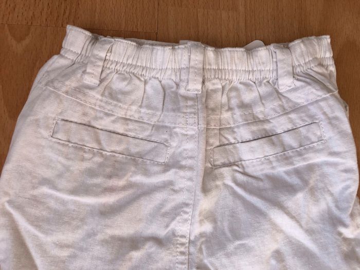 Beau short long/pantacourt blanc été T. 23 mois/86 cm Orchestra neuf avec étiquette - photo numéro 4