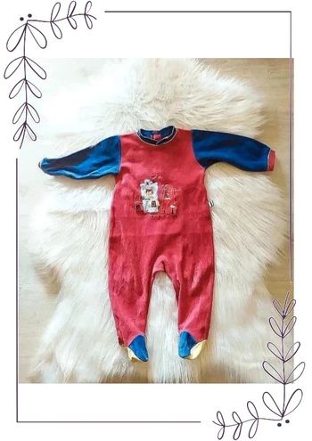 👼 Pyjama grenouillère velours bébé garçon 12 mois