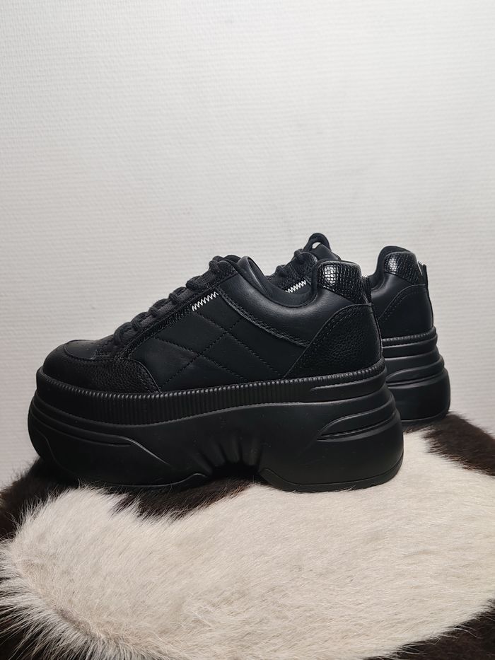 Baskets plate-forme noires - Bershka - photo numéro 4